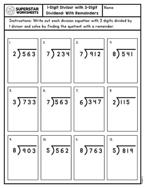 division of whole numbers worksheets|Long division worksheets for grades 4.
